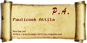 Paulicsek Attila névjegykártya